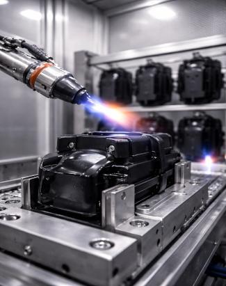 Proceso de flameado controlado aplicado por robot industrial