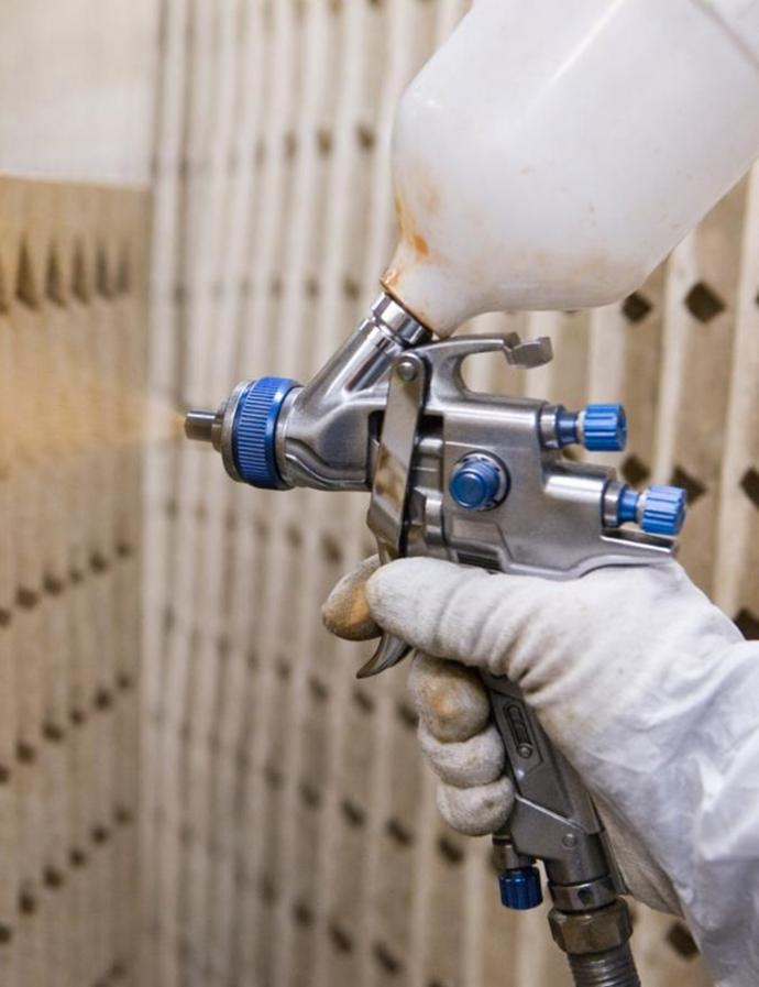 Cabina de pintura con sistema de filtración en seco