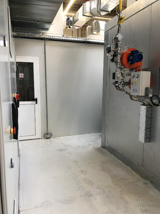 Integración de horno de curado en línea de pintura automatizada