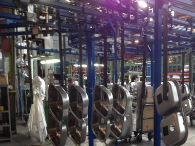 Sistema de transporte integrado y automatizado en línea de pintura