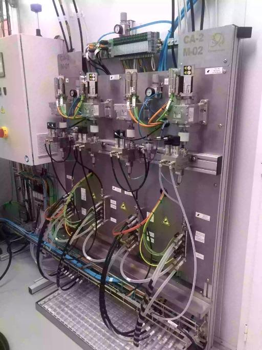 Sistema de cambio de color industrial integrado en línea de pintura