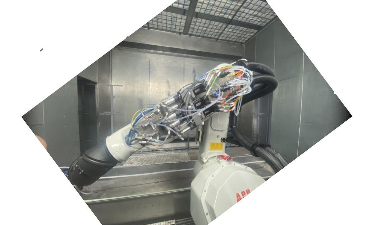 Sistema de cambio de color integrado en robot de pintura industrial