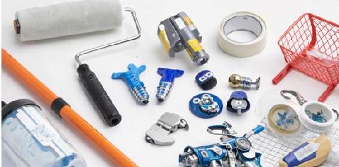 Accesorios y componentes para equipos de aplicación de pintura industrial