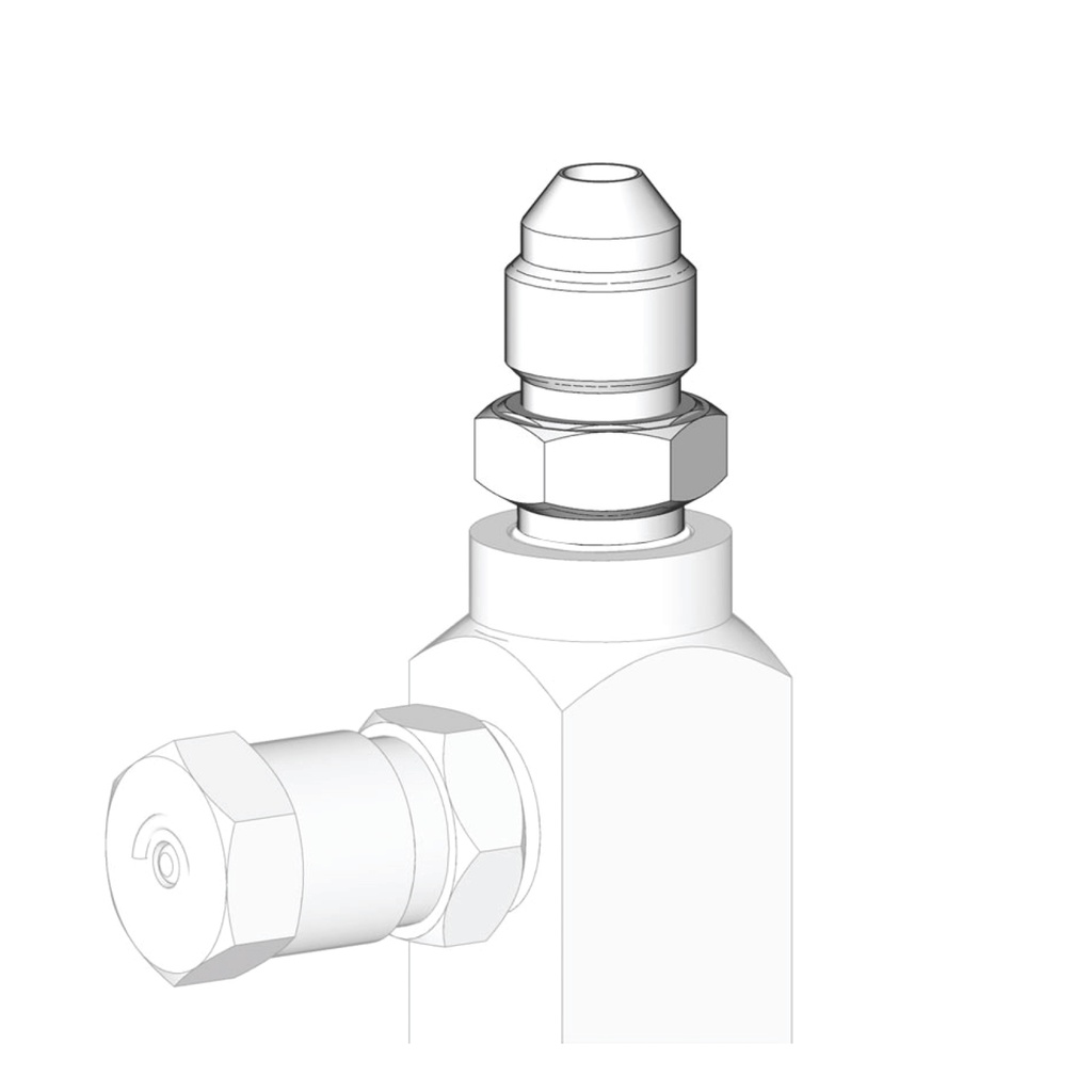 [17B169] ADAPTADOR, SALIDA, CONEXIÓN JIC-4, ACERO INOXIDABLE, GL-33