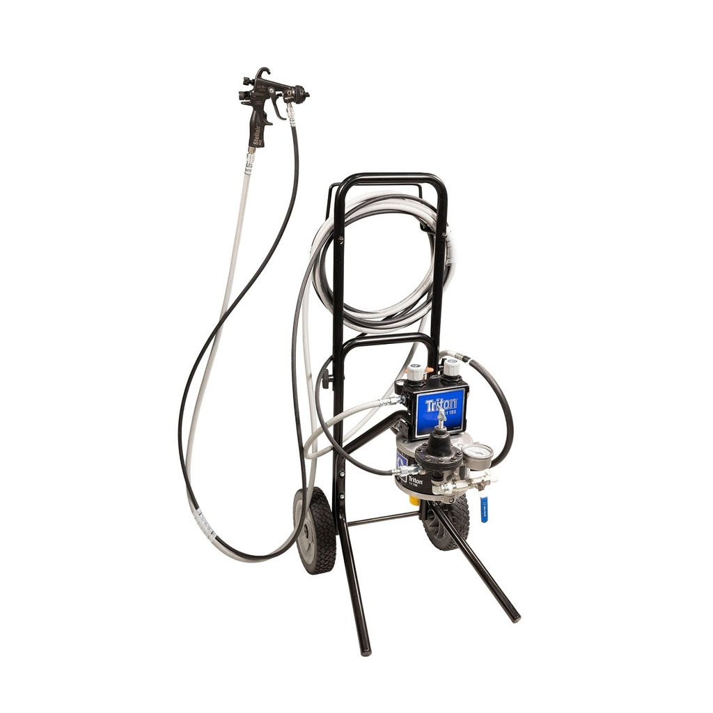 Paquete de pulverización Triton SST, montaje en carrito, pistola de aire Stellair ACE, boquilla 0.055 in (1.4 mm)