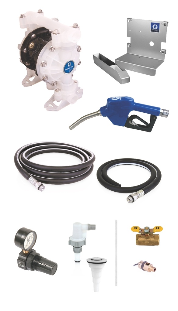 [24F878] DEF SISTEMA, BOMBA NEUMÁTICA DE DIAFRAGMA DOBLE (AODD), PARED, PANTALLA/DISPENSADOR, NORMALMENTE ABIERTO MOTOR