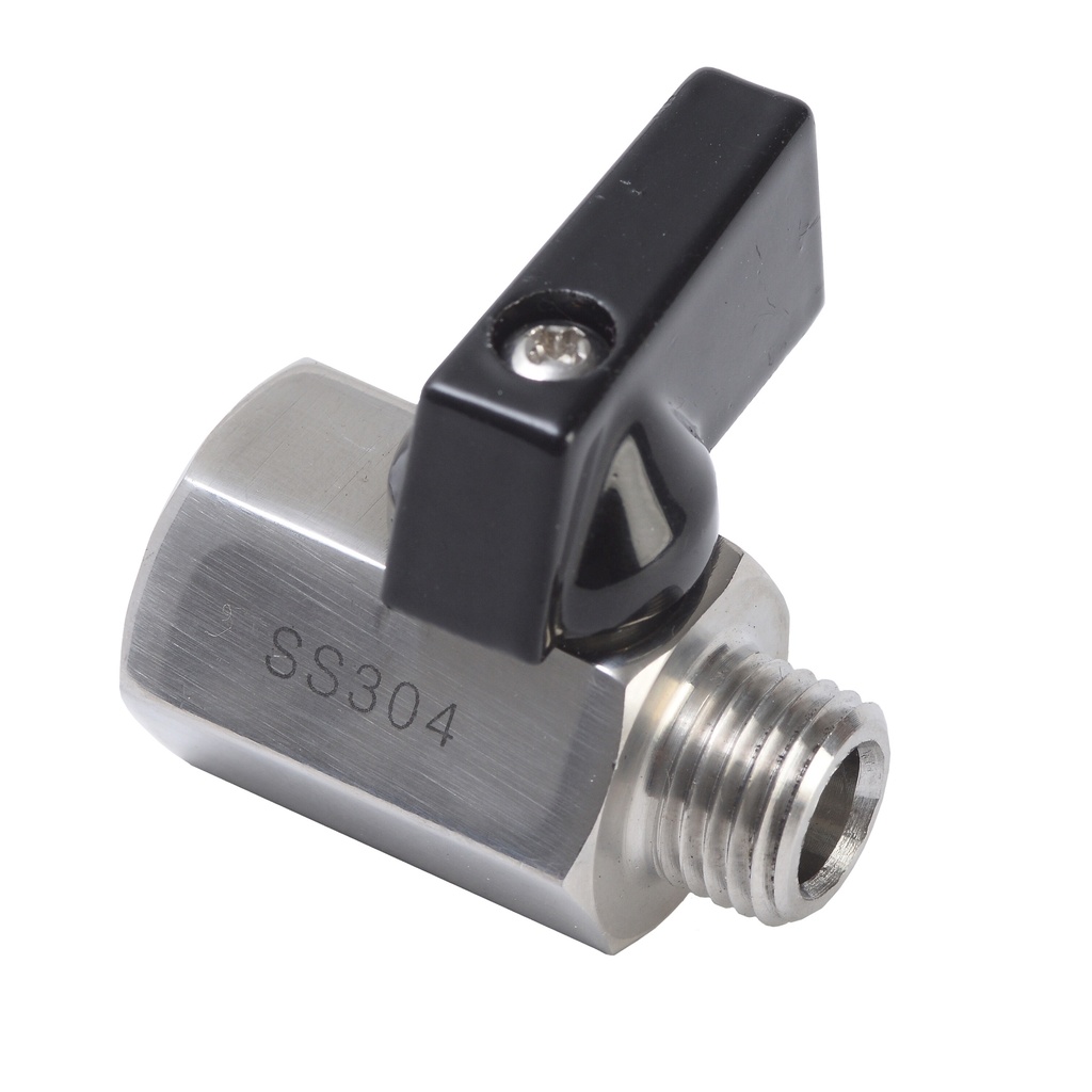 [24U857] VÁLVULA, BOLAS, MINI, 1/4NPT, MF, ACERO INOXIDABLE