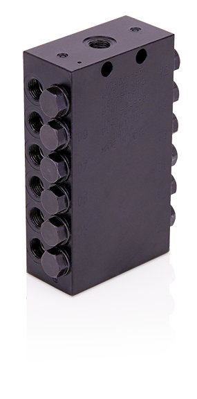 [24Z480] CONECTOR ESTÁNDAR PERSONALIZADO VÁLVULA, 12 SALIDA, ROSCA BSPP, PAQUETE