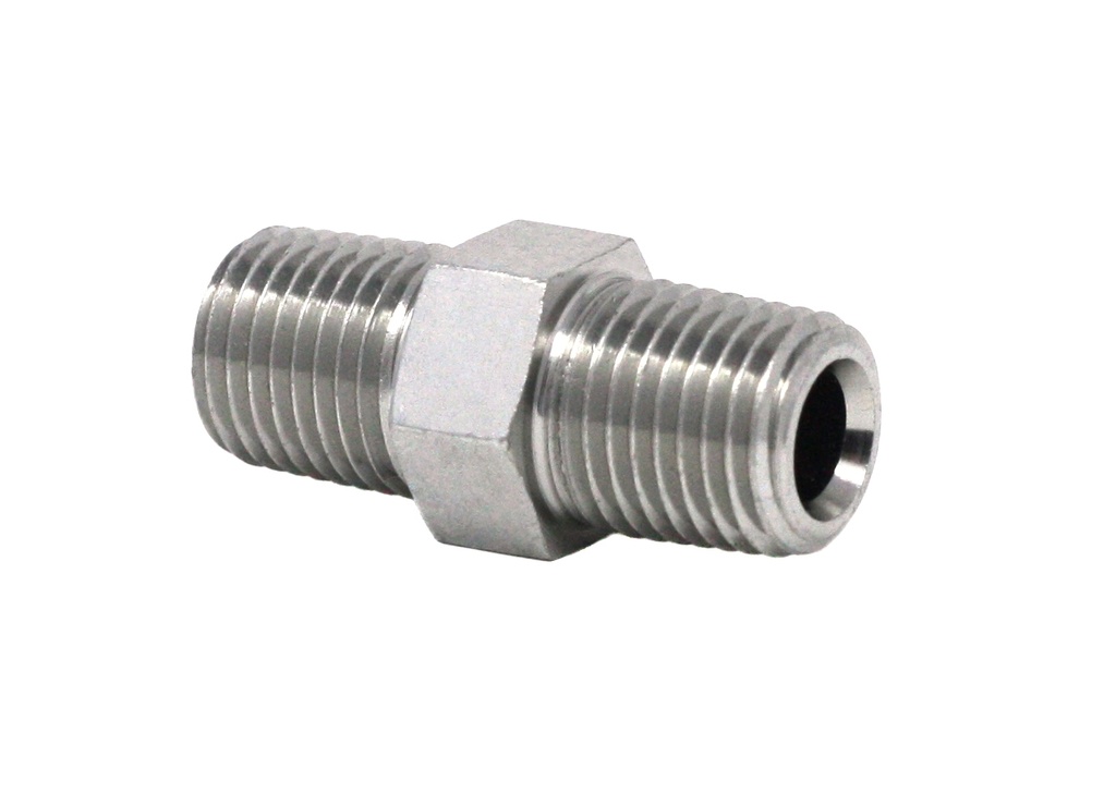[555453] ACCESORIO, NIPLE 1/4 X 1/4 ACERO HEXAGONAL