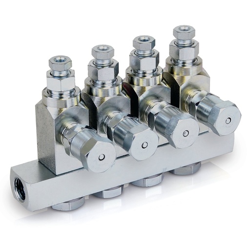 [24F554] GL-32 INYECTOR, 4 INYECTOR MANUAL, ROSCA BSPP, ACERO INOXIDABLE