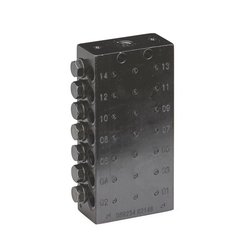 [24Z481] CONECTOR ESTÁNDAR PERSONALIZADO VÁLVULA, 14 SALIDA, ROSCA BSPP, PAQUETE