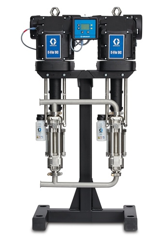 Bomba de circulación eléctrica de 4 bolas E-Flo DC, 4000 cc, 2x2 CV, avanzado, ATEX/FM/IECEx, vaso lubricante abierto, eje/cilindro Ultralife, Tri-Clamp, soporte